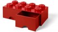 neuveden: Úložný box LEGO s šuplíky 8 - červený