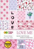 -: Blok papírů A4 - LOVE ME