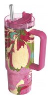 : Nerezový termohrnek s brčkem Stream Pink Flambe 950ml
