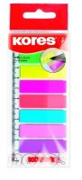 neuveden: Kores Neonové záložky Index Strips na pravítku 45x12 mm 8 barev