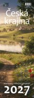 : Kalendář 2027 Česká krajina, nástěnný, kravata, 14,8 x 42 cm