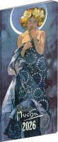 neuveden: Diář 2026: Alfons Mucha - plánovací měsíční, kapesní 8 x 18 cm