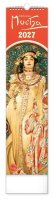 -: Kalendář 2027 nástěnný: Alfons Mucha, 12 x 48 cm