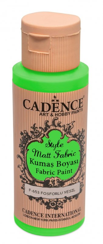 neuveden: Textilní barva Cadence Style Matt Fabric - zářivá zelená, flourescent green