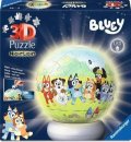 -: 3D Puzzle-Ball: Bluey (Noční edice) 72 dílků