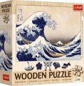 neuveden: Dřevěné puzzle Art: Hokusai - Velká vlna Kanagawa 200 dílků