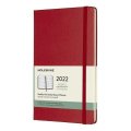 neuveden: Moleskine Horizontální diář 2022 červený L, týdenní, tvrdý