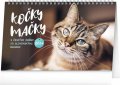 neuveden: Kalendář 2024 stolní: Kočky CZ/SK, 23,1 × 14,5 cm