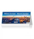 neuveden: Kalendář stolní 2025 - Města Evropy / Mestá Európy