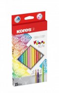 neuveden: Kores Style trojhranné pastelky 15 barev
