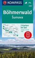 : Šumava 1:50 000 / sada 2 turistických map KOMPASS 2000