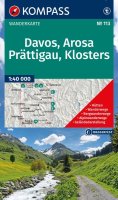 neuveden: Davos, Arosa, Prättigau, Klosters 1:40 000 / turistická mapa KOMPASS 113