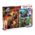 neuveden: Clementoni Puzzle Supercolor - Jurský Park 3x48 dílků