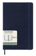 neuveden: Moleskine Zápisník plánovací 18 měsíční 2023-24 tvrdý modrý L