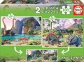 neuveden: Puzzle Panorama Dinosauří svět 2x100 dílků