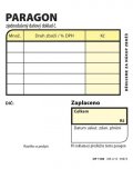 neuveden: Paragon obchodní, 7,5 × 9,5 cm, 100 listů, NCR