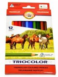 neuveden: Koh-i-noor pastlky TRIOCOLOR trojhranné souprava 12 ks