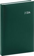 neuveden: Diář 2024: Balacron - zelený, denní, 15 × 21 cm