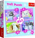 neuveden: Trefl Puzzle Hravá koťata 4v1 (35,48,54,70 dílků)