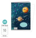 : Školní sešit A5, 10 listů, typ 512 Cosmic adventure