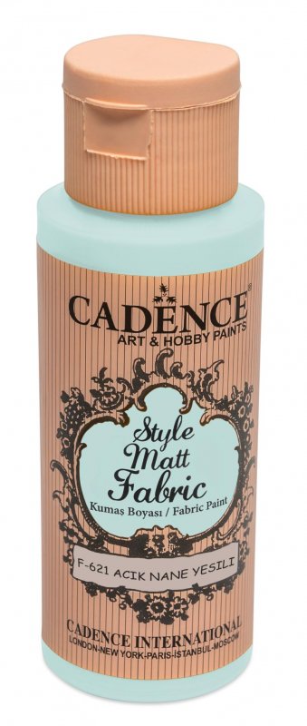 neuveden: Textilní barva Cadence Style Matt Fabric - světlá mátová / 50 ml