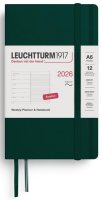 neuveden: Weekly Planner & Notebook 2026 Pocket (A6) Forest Green