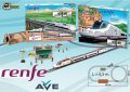 neuveden: Vysokorychlostní vlak Renfe Ave s horským tunelem a stanicí