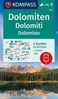 neuveden: Dolomiten, Dolomiti, Dolomites 1:35 000 / sada 4 turistických map KOMPASS 6