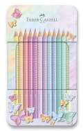 neuveden: Faber - Castel Sparkle Pastelky v plechové krabičce 12 ks