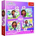 neuveden: Puzzle Gábinin kouzelný domek 4v1 (35,48,54,70 dílků)