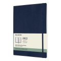 neuveden: Moleskine Plánovací zápisník 2022 modrý XL, měkký