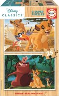 neuveden: Dřevěné puzzle Lví král/2x25 dílků