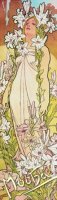 neuveden: Záložka Alfons Mucha – Lilie