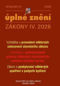 : Aktualizace IV/1 2026 O poskytování některých opatření v podpoře bydlení
