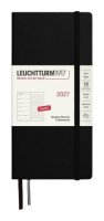 -: Týdenní plánovač & Zápisník Black, tečkovaný Wallet B6+ x A6 2027, anglicky
