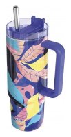 : Nerezový termohrnek s brčkem Vibe Midnight Forest 880ml