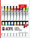 neuveden: Marabu akrylová barva sada 18 x 12 ml