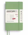 -: Týdenní plánovač & Zápisník Sage, Pocket A6 2027, Softcover, anglicky