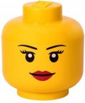 neuveden: Úložný box LEGO hlava (velikost L) - dívka