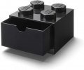 neuveden: Úložný box LEGO stolní 4 se zásuvkou - černý