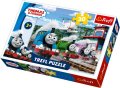 neuveden: Trefl Puzzle Mašinka Tomáš - Závody na kolejích / 30 dílků