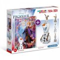 neuveden: Clementoni Puzzle Ledové králství / 104 dílků + 3D