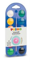 neuveden: PRIMO Vodové barvy průměr 25mm 12ks + štětec