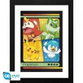 neuveden: Pokémon Zarámovaný plakát - Scarlett and Violet Starters