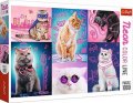 neuveden: Trefl Puzzle Super kočky/1000 dílků Neon Col