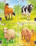 neuveden: Puzzle MINI - Domácí zvířátka/5 dílků (4 druhy)