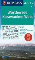 neuveden: Wörthersee, Karawanken West 1:50 000 / turistická mapa KOMPASS 61