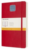 neuveden: Zápisník Moleskine Expanded - měkké desky, L, linkovaný - červený