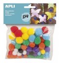 neuveden: APLI POM-POM kuličky/mix vel. 78ks