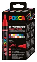 neuveden: Posca sada popisovačů PC-5BR - mix barev 1 - 4 mm (16 ks)
